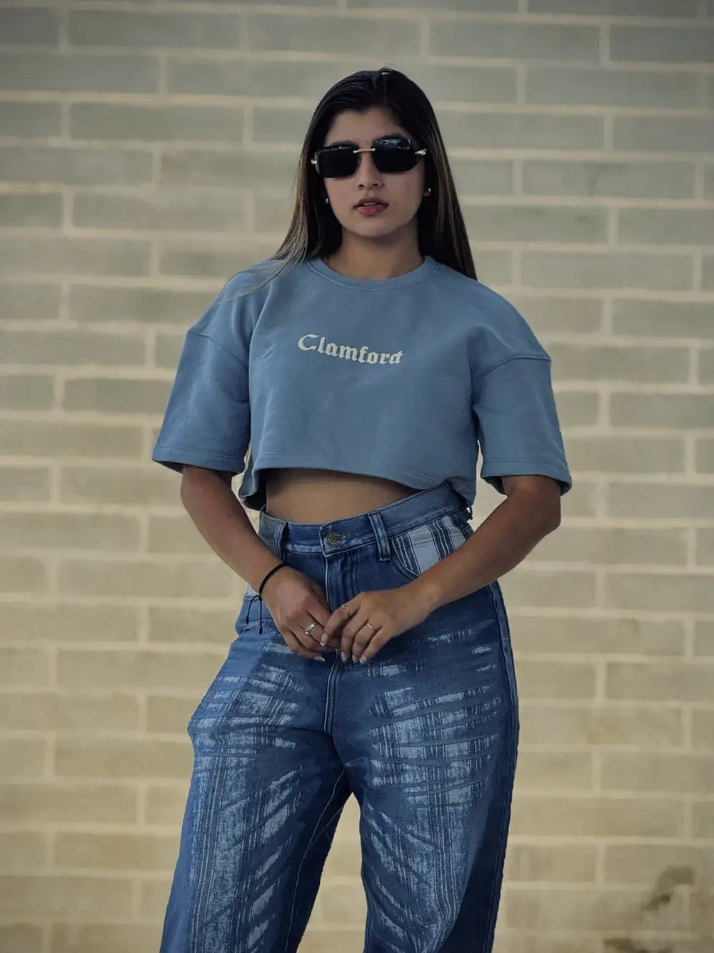 Camiseta Corta Oversize Frente Cursiva