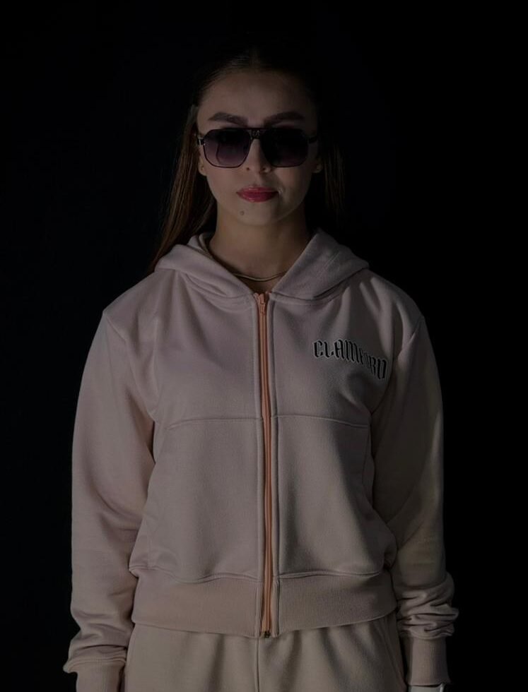 Hoodie Cremallera Mandarina Premium