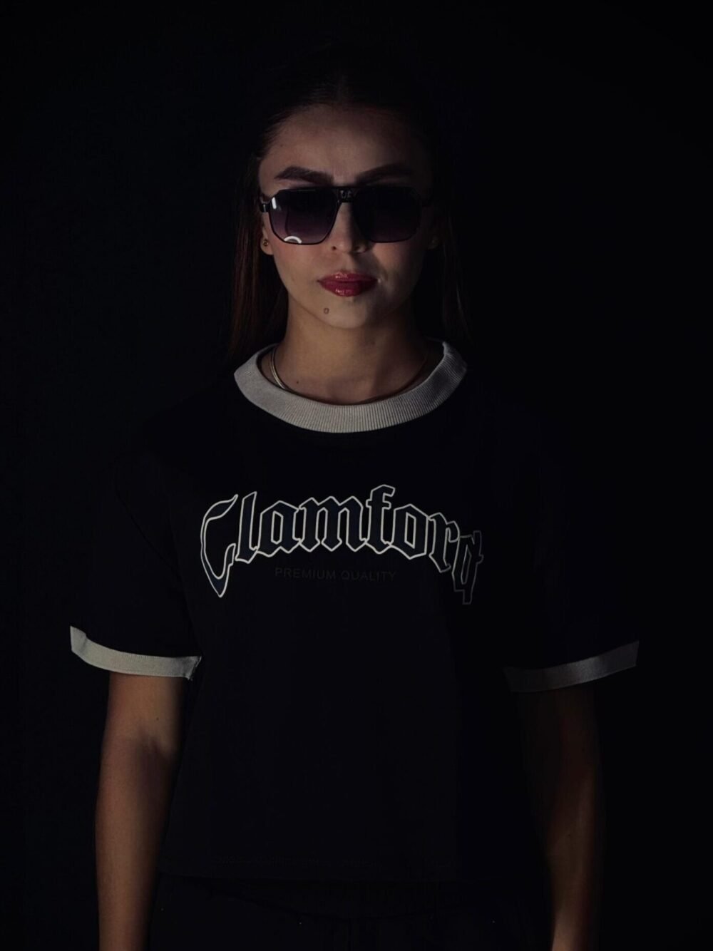 Oversize Negra Texto Clamford